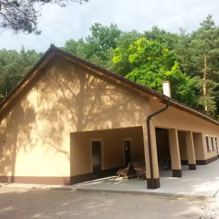 A gun range building from the outside.